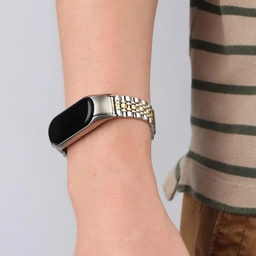 Miniatura 7 de Mi Band 6 bandas de repuesto, correa de metal para reloj, correa de acero inoxidable, pulsera de negocios, pulsera de repuesto para mujeres y A04