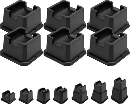 Miniatura 22 de Elevadores de Cama Shouwuhho de 2 Pulgadas, Elevadores de Muebles con Alturas de 2 3 4 5 6 7 8 Pulgadas de Alta Resistencia, Elevadores de Cama