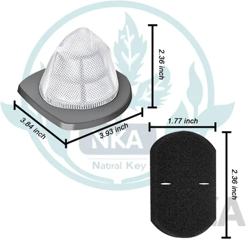 Miniatura 2 de Filtro de repuesto para aspiradora Bissell Featherweight Stick 2033, 20331, 20333, 20334, 20336, 20339, 2033M, incluye 4 filtros de malla y 8