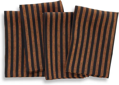 Miniatura 40 de Solino Home Amalfi - Manteles individuales a rayas, de 14 x 19 pulgadas, juego de 4 unidades, tela natural, lino europeo, 100 % lino puro, hechos a