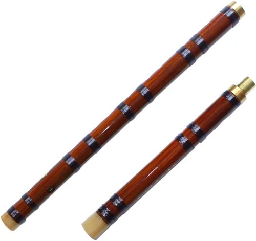 Miniatura 3 de Flauta de bambú de estilo vintage Instrumento chino Dizi tradicional (clave E)