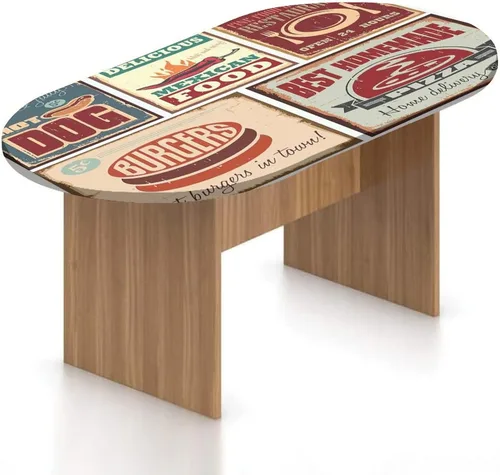 Miniatura 8 de Mantel ovalado ajustable, mantel abstracto de poliéster elástico, estampado de surfista artístico, ondulado como punto vívido y estampado de sol