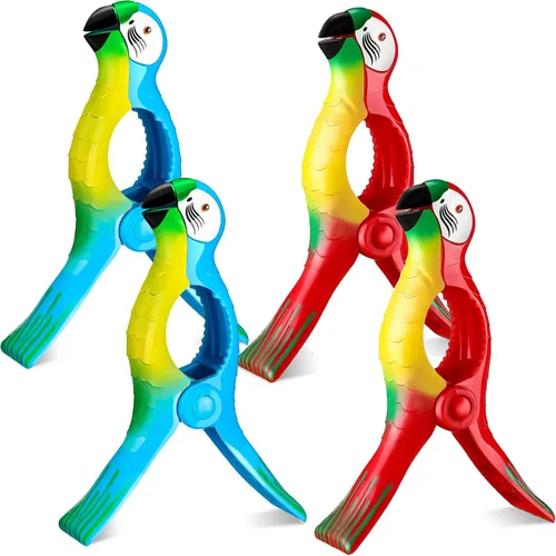Miniatura 8 de Waydress 4 clips para toallas de playa, tamaño gigante, resistentes al viento, para sillas de playa, crucero, patio, piscina o pinzas de sujeción