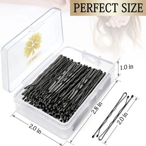 Miniatura 2 de KANPRINCESS Kit de 100 horquillas de 2 pulgadas para el cabello, pinzas de sujeción segura para mujeres y niñas, salón de peluquería con caja