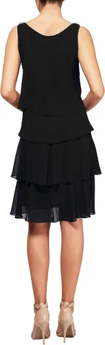Miniatura 2 de S.L. Fashions Vestido de cóctel de gasa sin mangas para mujer Petite and Missy