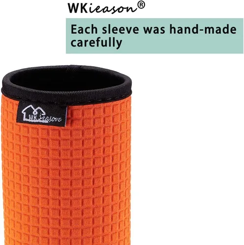 Miniatura 2 de WKieason - Funda de neopreno para tarro de masón de boca regular de 16 onzas, fundas para tarros de 16 onzas, funda para boca regular