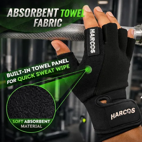 Miniatura 2 de Harcos Guantes de gimnasio para levantamiento de pesas para hombres y mujeres, guantes de entrenamiento, protección completa de la palma y agarre