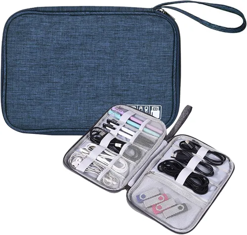 Miniatura 14 de Estuche Organizador Pequeño para Dispositivos Electrónicos USB Cargador Accesorios Ratón Cable de Teléfono Tarjeta SD Banco de Energía Auriculares