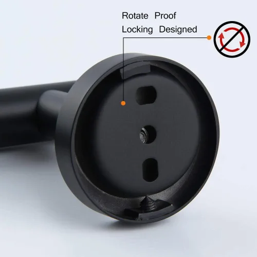 Miniatura 5 de Barra de toalla de mano de baño de 24 pulgadas en negro mate SUS 304 de acero inoxidable para montaje en pared..