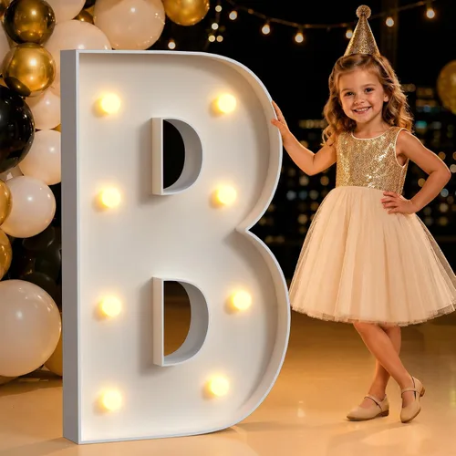Miniatura 10 de Mixifox Letras de marquesina de 3 pies en Y, letras grandes iluminadas de 3 pies de alto con luces, letra grande para boda, compromiso, graduación
