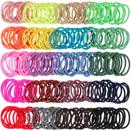 Miniatura 3 de 200 ligas pequeñas para el cabello, sin arrugas, soporte elástico para cola de caballo, accesorios para el cabello para bebés, niñas y niños