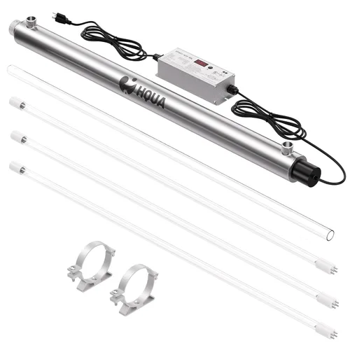 Miniatura 12 de OWS-12 Filtro esterilizador de purificador de agua ultravioleta para toda la casa 12GPM 110V 40W Modelo HQUA-UV-12GPM + 1 tubo UV adicional
