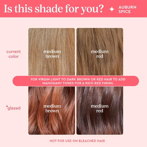 Miniatura 5 de Glaze Brillo Acondicionador de Color - Hidratante con Tinte para Cabello Castaño o Rojo, Potencia el Color y el Brillo, Repara el Daño - Auburn