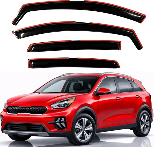 Miniatura 63 de KPY Visor de ventana compatible con Hyundai Tucson 2021-2025, 4 piezas de deflector de ventilación para ventana lateral, estilo Mugen, protector