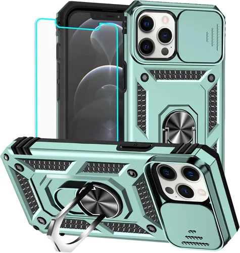 Miniatura 33 de HNHYGETE Funda para iPhone XR con protector de pantalla HD: [grado militar de 20 pies probada en caídas] Funda protectora para cámara deslizante a