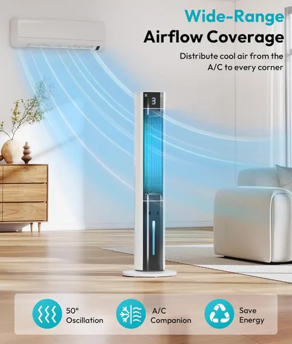 Miniatura 10 de Rellytech Enfriador de aire evaporativo: enfriador de pantano con tanque de agua de 3 L, 3 modos y 3 velocidades, control remoto, temporizador de 12