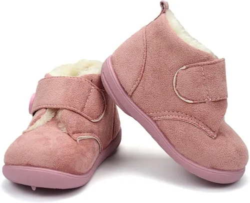 Miniatura 4 de OAISNIT Botas de nieve para bebé y niña, botines de invierno cálidos, antideslizantes, ligeros, de felpa para exteriores, para primeros caminantes