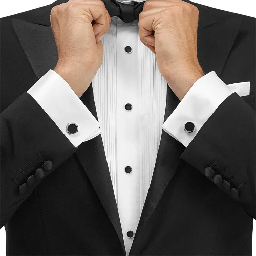 Miniatura 2 de Zealmer gemelos de acero inoxidable 316L para hombres, negocios, bodas, 1 par