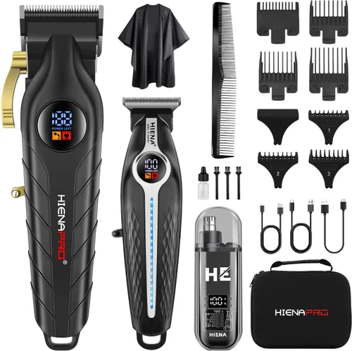 Miniatura 7 de HIENA PRO Cortadora de pelo profesional para hombres, juego eléctrico de cortapelos para kit de peluquería, juego de cortapelos y recortadora, juego