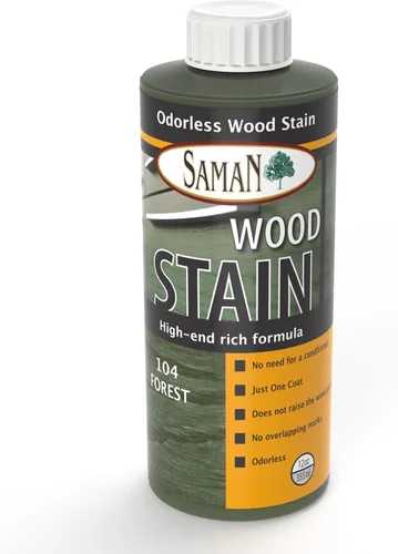 SamaN Tinte para Madera Interior a Base de Agua - Tinte Natural para Muebles, Molduras, Paneles de Madera, Gabinetes (Forest TEW-104-12, 12 oz)
