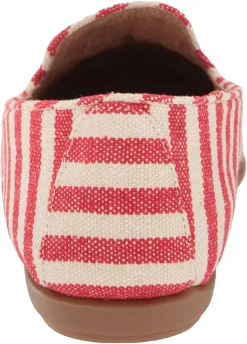 Miniatura 3 de Aerosoles Mocasines planos de moda para mujer, Rojo con rayas