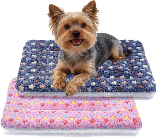 Miniatura 27 de Mora Pets Cama para Perros Almohadilla para Jaula Cama Ultra Suave para Mascotas con Bonito Estampado de Estrellas Alfombrilla Lavable para Jaula