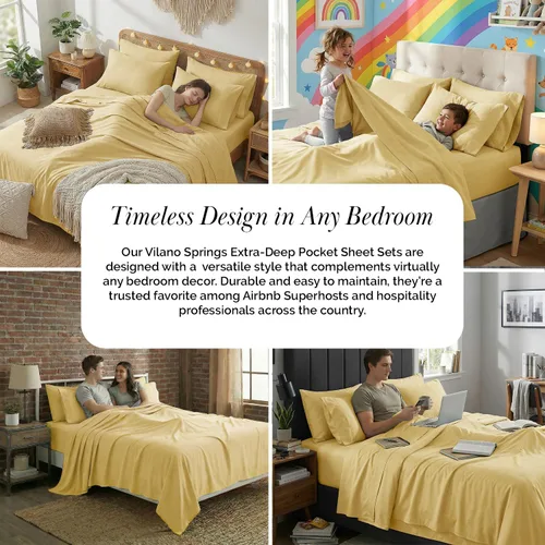 Miniatura 226 de Southshore Fine Living, Inc. Juego de 7 piezas de sábanas King divididas para cama ajustable, juego de sábanas King divididas con bolsillo de 21