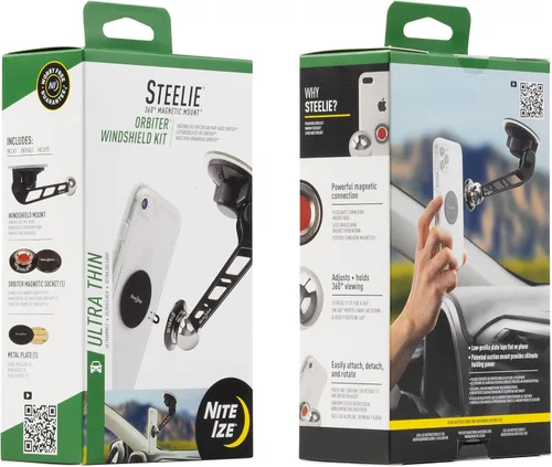 Miniatura 9 de Nite Ize Steelie Kit de parabrisas – Soporte magnético para teléfono celular para accesorios de coche – Soporte resistente para parabrisas de coche