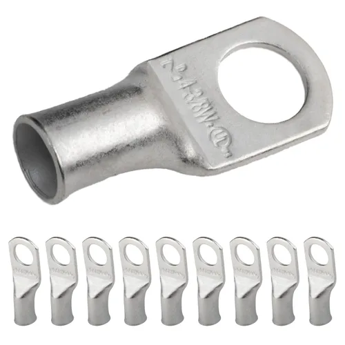 Miniatura 247 de SELTERM 5 piezas terminales de cable de cobre estañado 1/0 AWG perno de 1/2", extremos de cable de batería, terminales de anillo, conectores