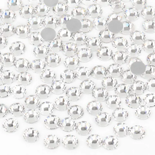 Miniatura 35 de Beadsland 1440 diamantes de imitación de cristal con parte trasera plana, gemas redondas, ámbar, SS3, 0.047-0.055 in