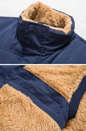Miniatura 16 de Chaleco acolchado de invierno cálido para hombre, con forro polar grueso, sin mangas, chaqueta sin mangas