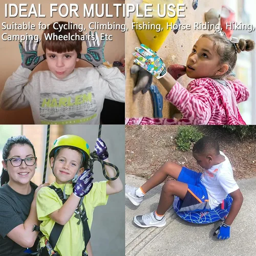 Miniatura 5 de FINGER TEN Guantes de ciclismo para niños y niñas y jóvenes, par de dedos completos, ciclismo de motocross, pantalla táctil, bicicleta de montaña