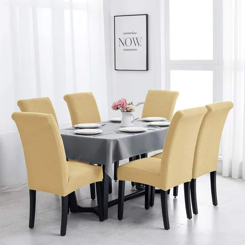 Miniatura 5 de Joccun Fundas para Sillas de Comedor Juego de 2, Fundas Elásticas para Sillas de Comedor Fundas para Sillas de Comedor Protector de Asiento, Funda