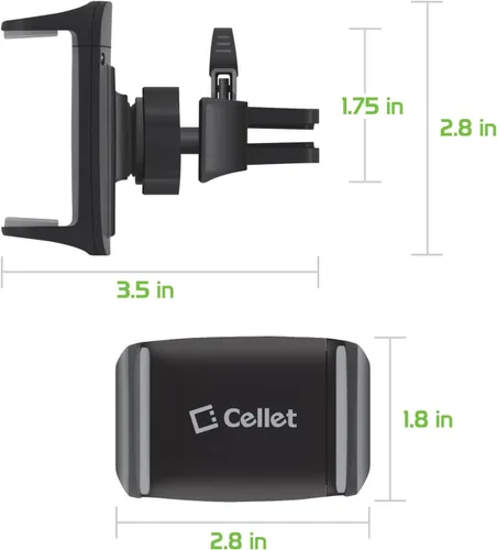 Miniatura 2 de Cellet Soporte para teléfono con ventilación de aire para automóvil, compatible con Apple iPhones, Samsung Galaxy, Google Pixel, Moto Series