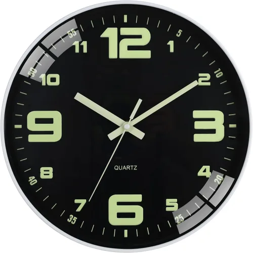 Miniatura 17 de HZDHCLH Reloj de pared de cuarzo moderno, funciona con pilas, 12 pulgadas, silencioso, sin tictac, números 3D, reloj redondo para pared, reloj