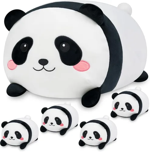 Miniatura 19 de Gato Negro de Peluche Lindo Gato de Peluche Suave con 4 Almohadas Navideñas, de Acción de Gracias, Cumpleaños para Niñas, Niños, Niños Decoración