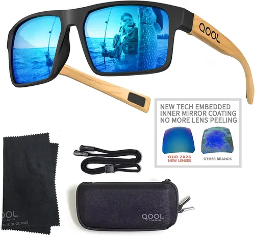 Miniatura 9 de Living out your qool time Lentes de sol polarizados flotantes de pesca resistentes al agua salada, que el revestimiento no se despega Madera
