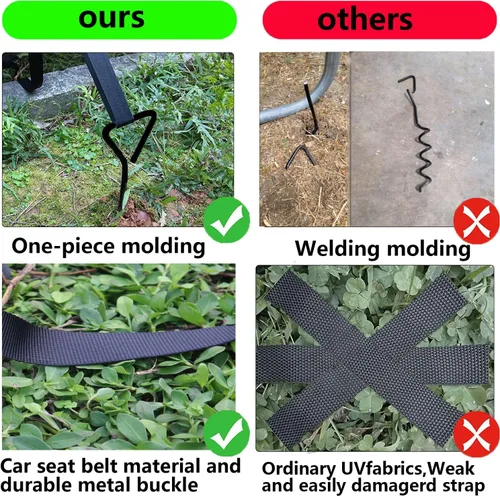 Miniatura 3 de Estacas para trampolín resistentes anclajes de viento alto, kit de anclajes de sacacorchos de acero galvanizado de 15.84 pulgadas para trampolín