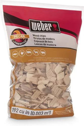 Miniatura 5 de Weber Briquetas de madera de nuez pecán, para asar y ahumar, 2 lb.
