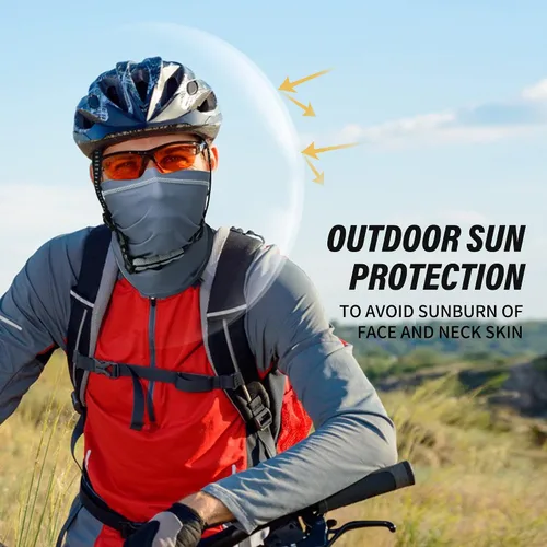 Miniatura 6 de SAITAG Polaina de cuello con protección contra el polvo, transpirable, elástica, para verano, ciclismo, senderismo, pesca