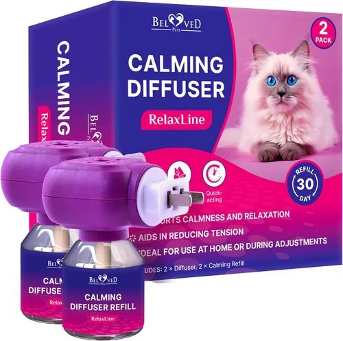 Miniatura 8 de Beloved Pets - Difusor calmante para gatos y productos antiansiedad para mascotas, feromonas calmadas felinas para enchufar y aliviar el estrés
