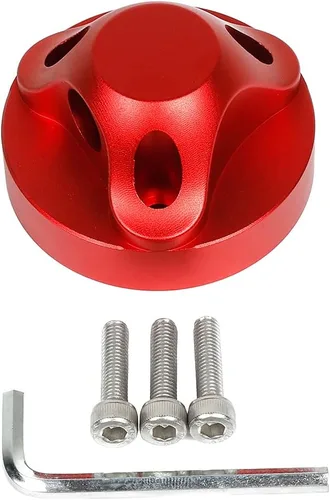 Miniatura 2 de Cubierta base de radio de aluminio rojo para Jeep Wrangler JL JLU JK JKU JT 2007-2021