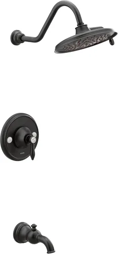 Miniatura 14 de Moen TS32104EPBN Weymouth Posi-Temp - Kit de molduras para tina y ducha, requiere válvula, incluye ducha de lluvia ecológica de 2 pulverizaciones