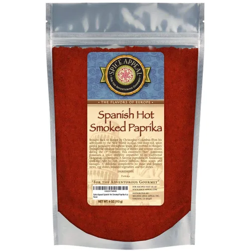 Spice Appeal Pimentón ahumado caliente español en bolsa resellable para mantenerse fresco, 4 oz…