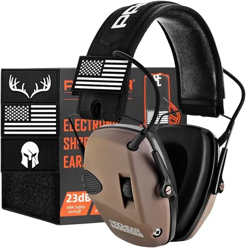 Miniatura 16 de PROHEAR Protección auditiva electrónica para tiro con amplificación de sonido 4X, orejeras de protección auditiva para campo de tiro, auriculares