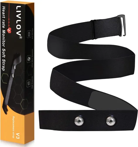 Correa de repuesto para monitor de frecuencia cardíaca, correa de repuesto para el pecho compatible con Wahoo Tickr Polar H7 Garmin HRM Coospo, IP67