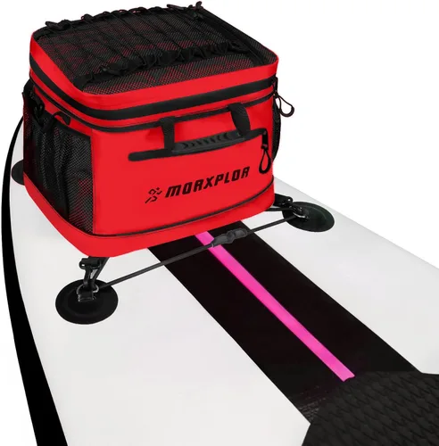 Miniatura 11 de MORXPLOR Waterproof PVC Material Paddleboard Cooler Deck Bag,40 cans Sup Deck Cooler Bag,Cooler Bag for Paddleboard,Lunch Box Cooler Insulated Blanco