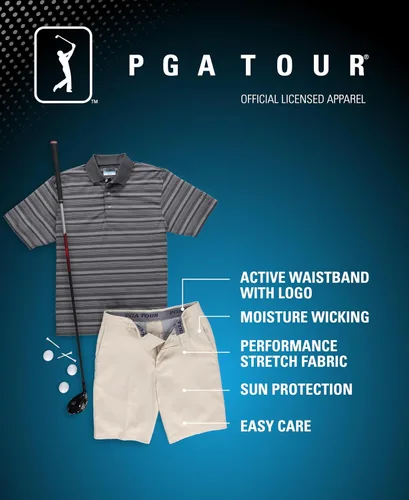 Miniatura 3 de PGA Tour - Pantalones cortos de golf para hombre con entrepierna de 9 pulgadas, cintura activa (Talla 30-44 Grande y Alto)