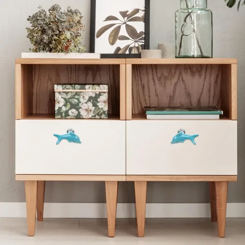 Miniatura 4 de Uonlytech Dolphin - Perillas de puerta de armario, manijas duraderas y sólidas para cajones de muebles de 2.34 pulgadas, tiradores decorativos