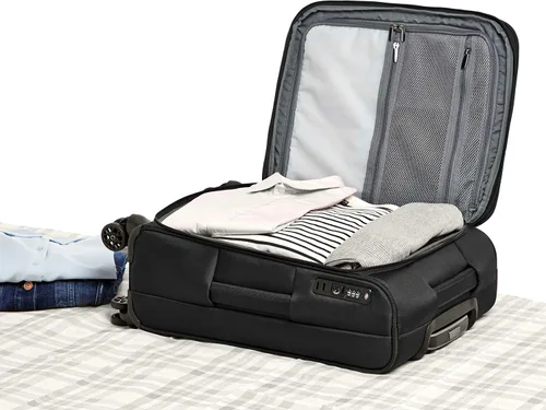 Miniatura 7 de Tienda Basics Premium - Maleta extensible con cierre TSA y ruedas, Negro), YMX06-2